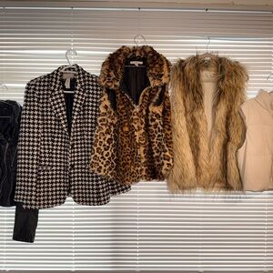 Leopard Print Faux Fur Vest